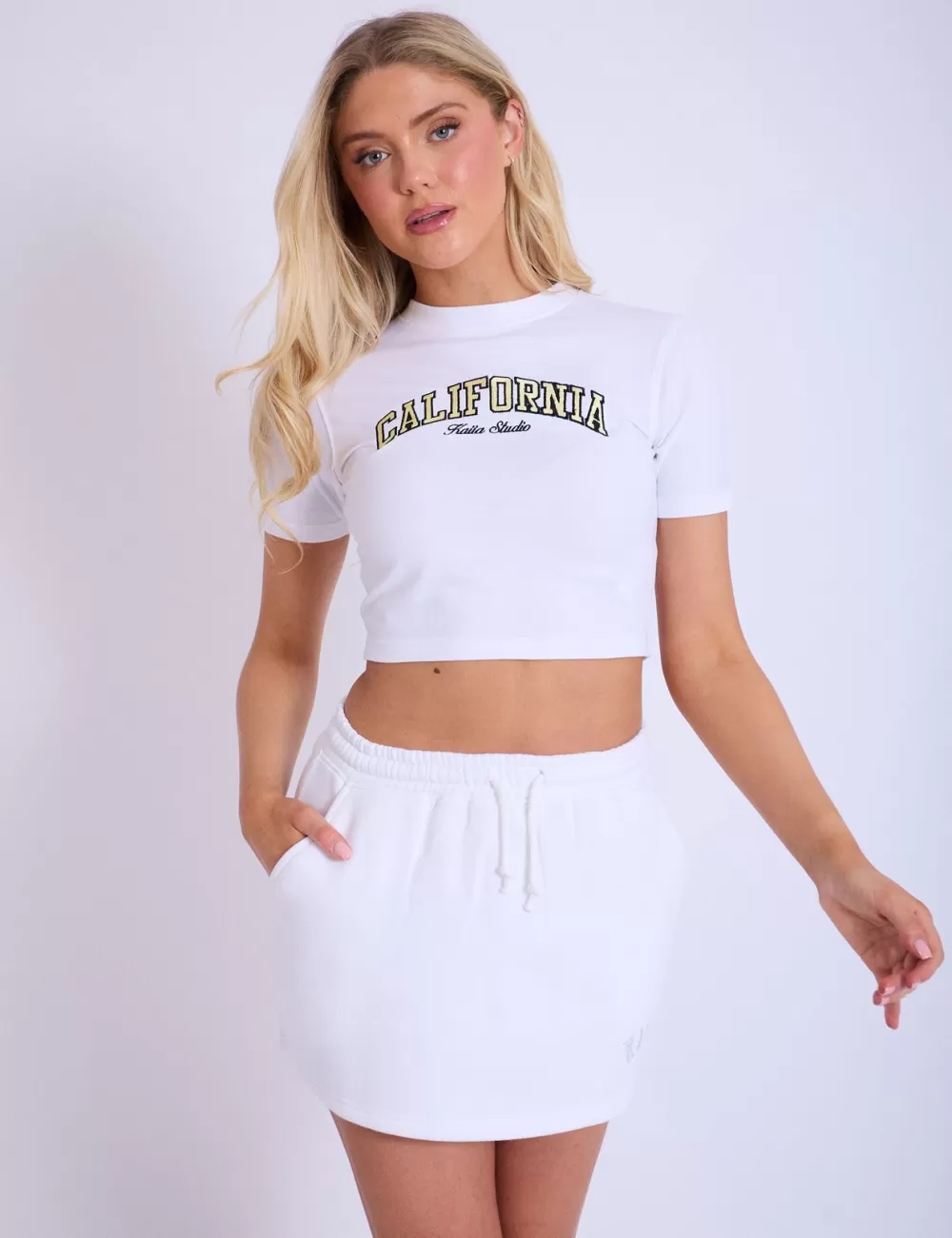 Sale Public Desire Kaiia California Baby Tee White
