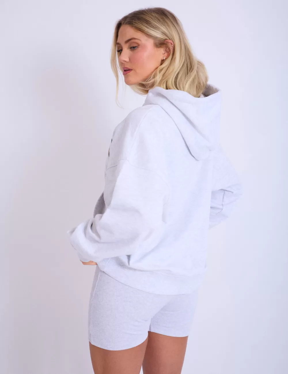 Store Public Desire Kaiia California Oversized Hoodie Light Grey Marl Light_grey_marl