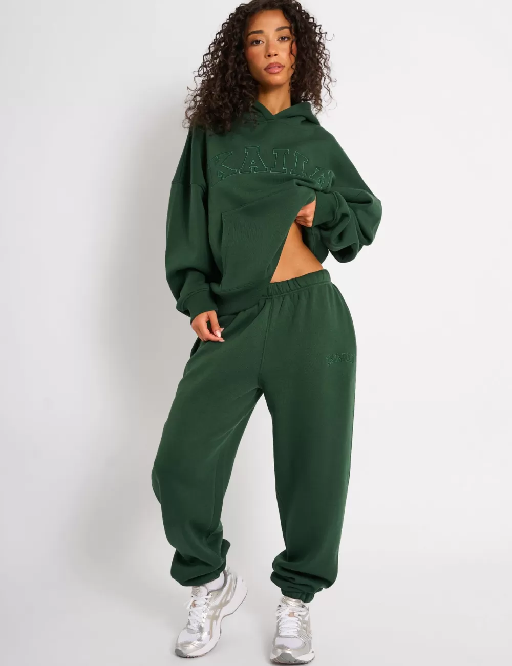 Cheap Public Desire Kaiia Cuffed Joggers Forest Green