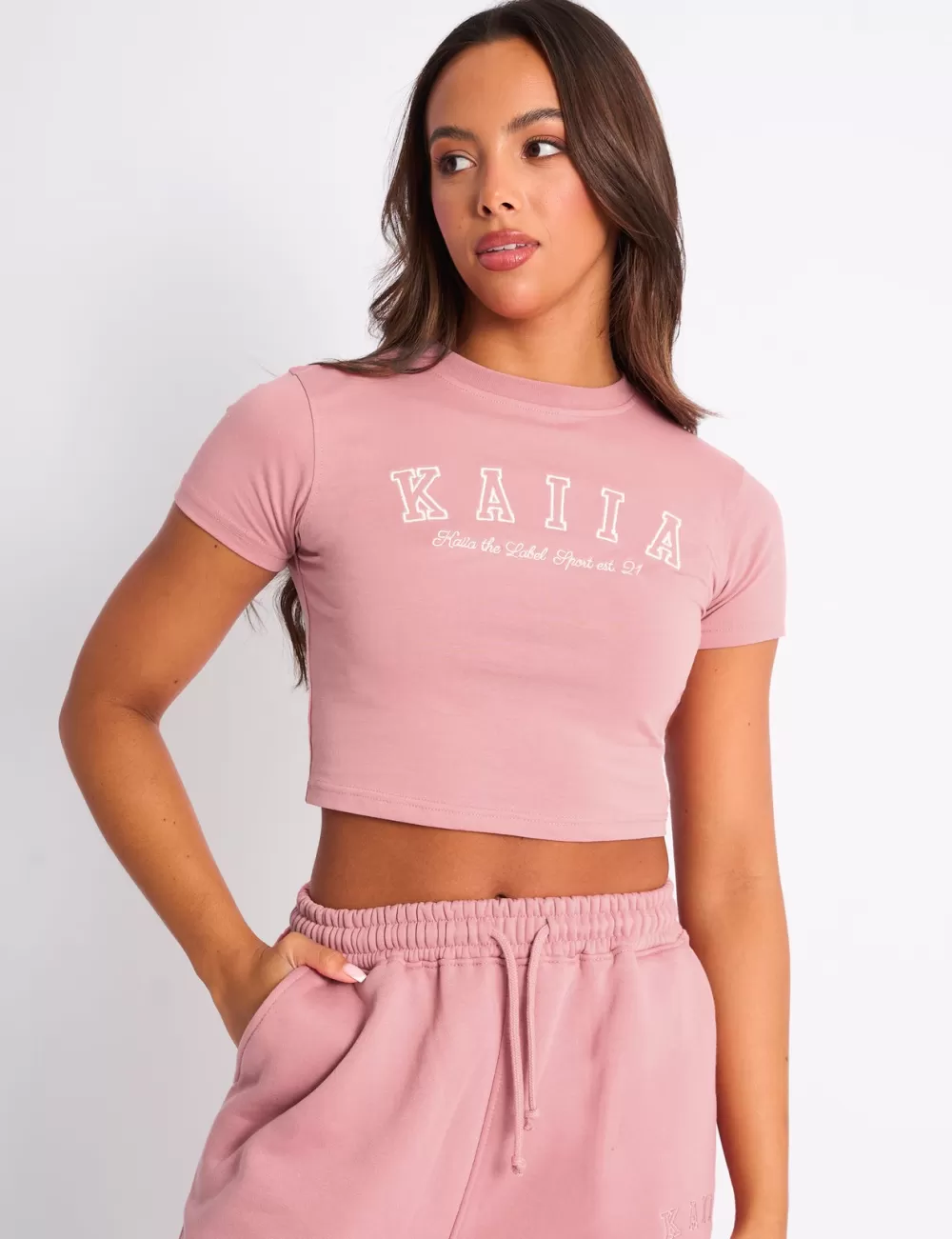 Hot Public Desire Kaiia Logo Baby Tee Blusher