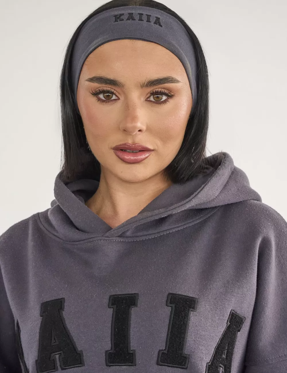 Store Public Desire Kaiia Logo Headband Dark Grey