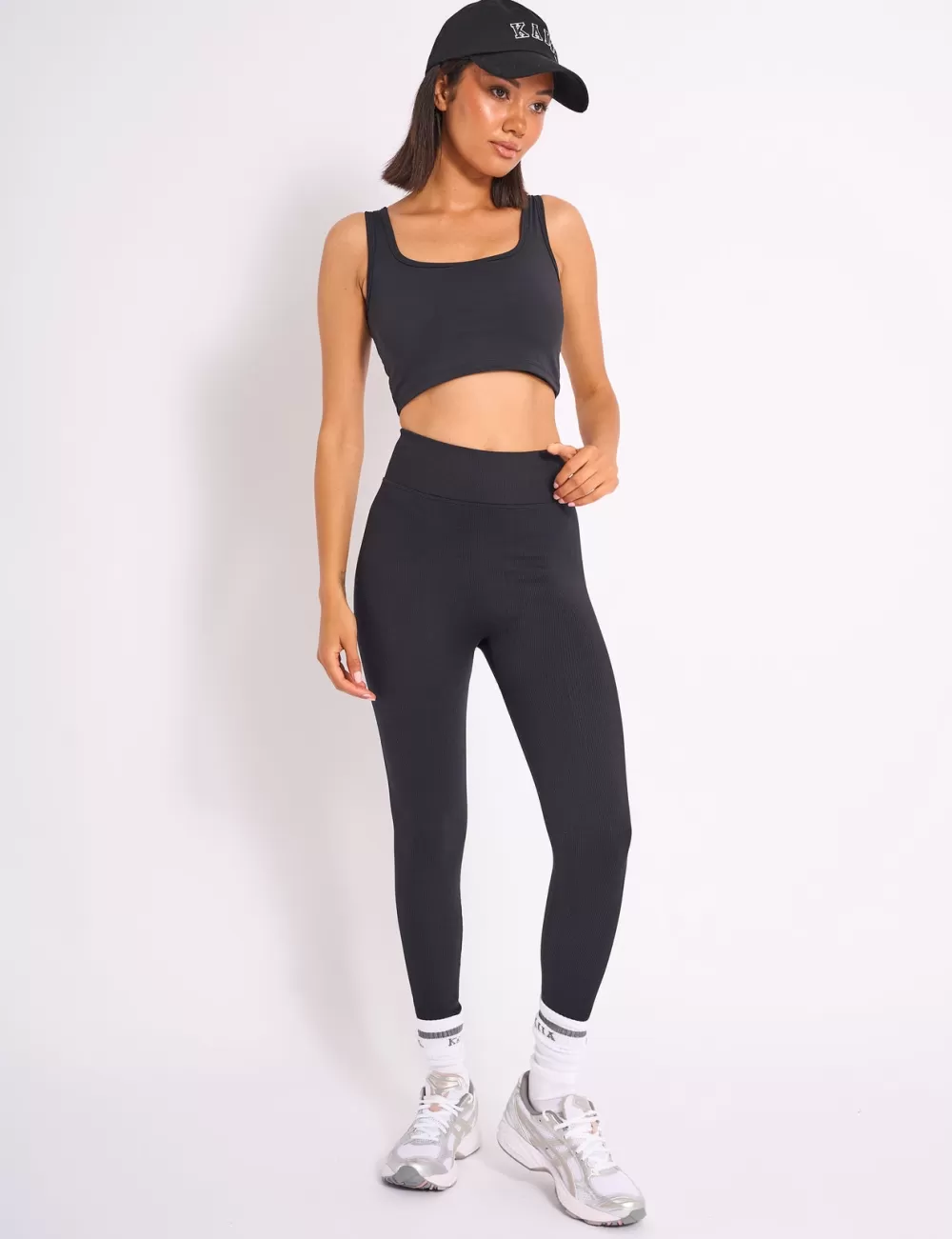 Fashion Public Desire Kaiia Premium Ribbed Legging Black