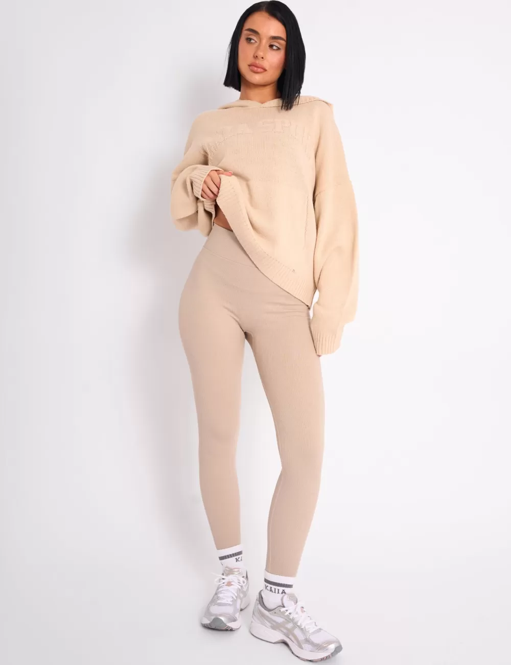 Discount Public Desire Kaiia Premium Ribbed Legging Stone