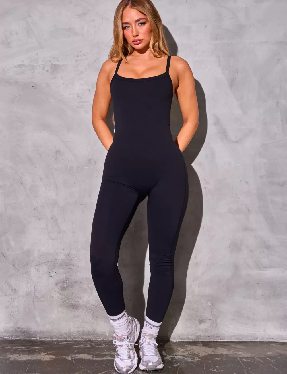 Fashion Public Desire Kaiia Sculpt Strappy Unitard Black