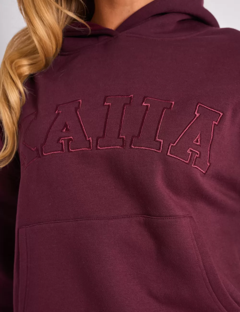 Best Public Desire Kaiia Slogan Oversized Hoodie Plum