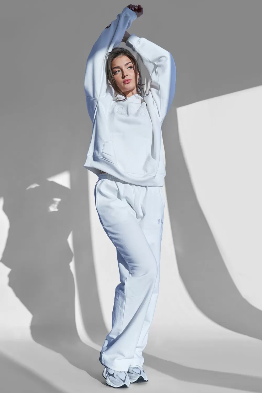 Sale Public Desire KAIIA SLOGAN OVERSIZED HOODIE White