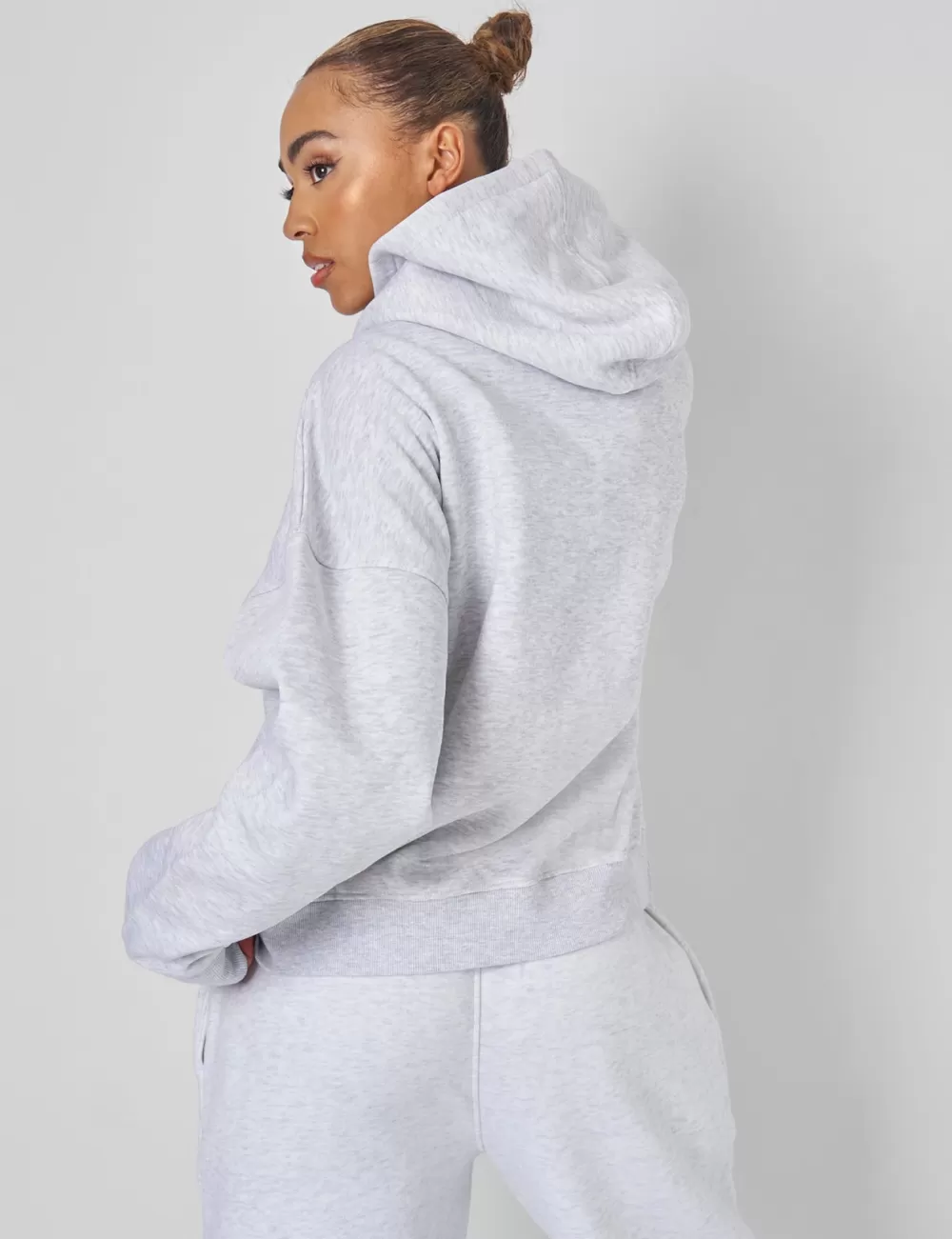 Best Sale Public Desire Kaiia Sport Oversized Hoodie Light Marl Grey