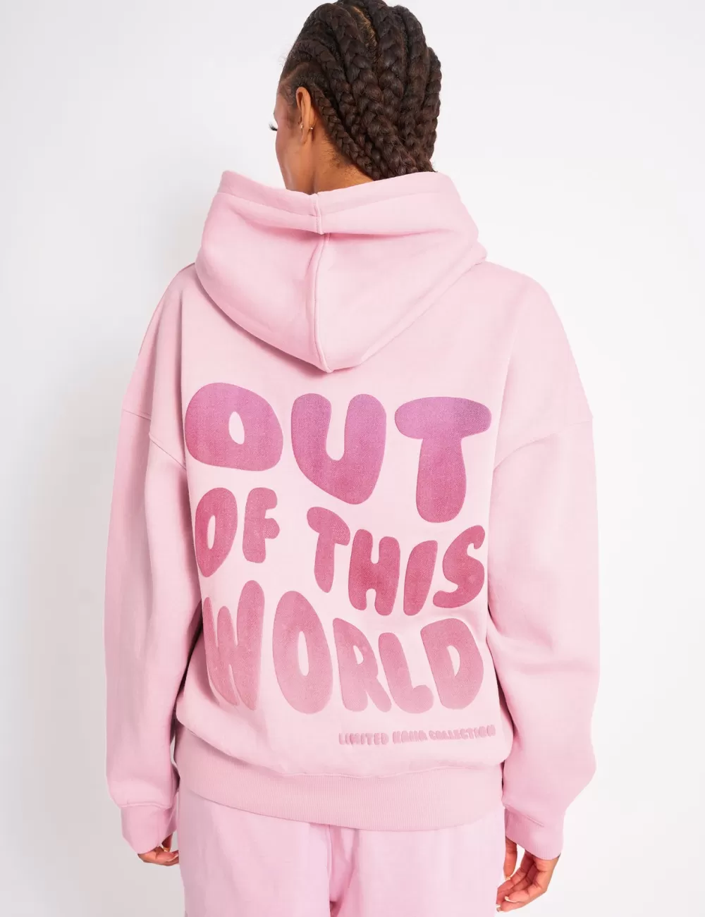 Best Sale Public Desire Kaiia Star Ombre Graphic Oversized Hoodie Baby Pink Baby_pink