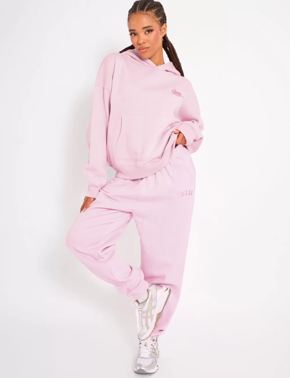 Best Sale Public Desire Kaiia Star Ombre Graphic Oversized Hoodie Baby Pink Baby_pink