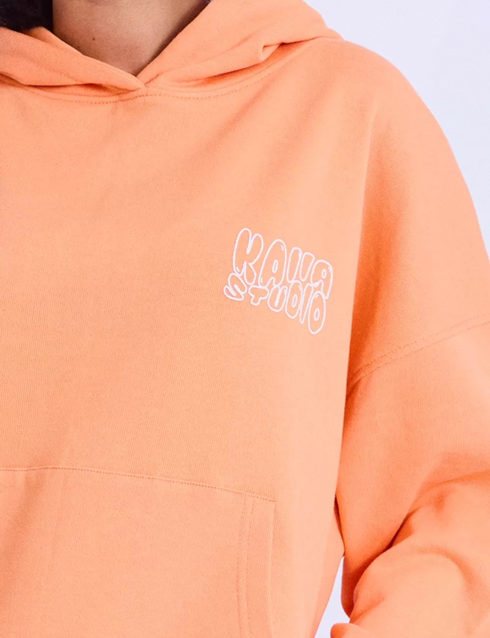 Flash Sale Public Desire Kaiia Studio Bubble Logo Oversized Hoodie Light Orange
