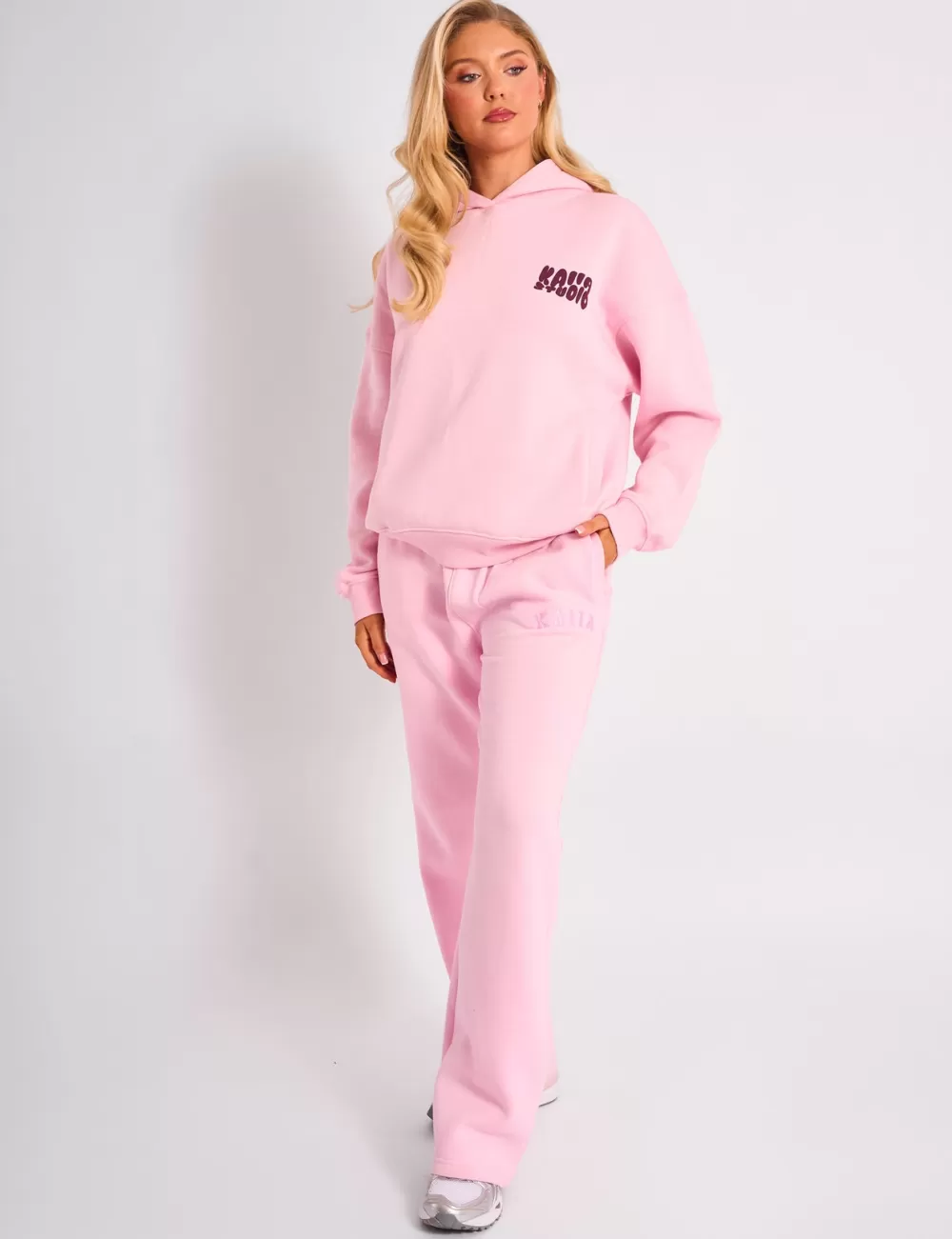 Cheap Public Desire Kaiia Studio Bubble Logo Oversized Hoodie Pink & Plum Pink_plum