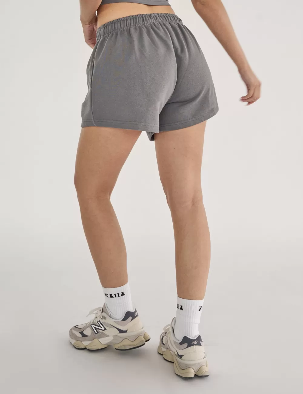 Best Public Desire Kaiia Studio Bubble Logo Sweat Shorts Dark Grey & Lilac Dark_grey