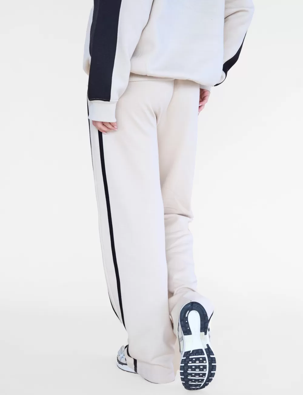 Best Public Desire Kaiia Studio Contrast Panel Wide Leg Sweat Pants & Black Stone