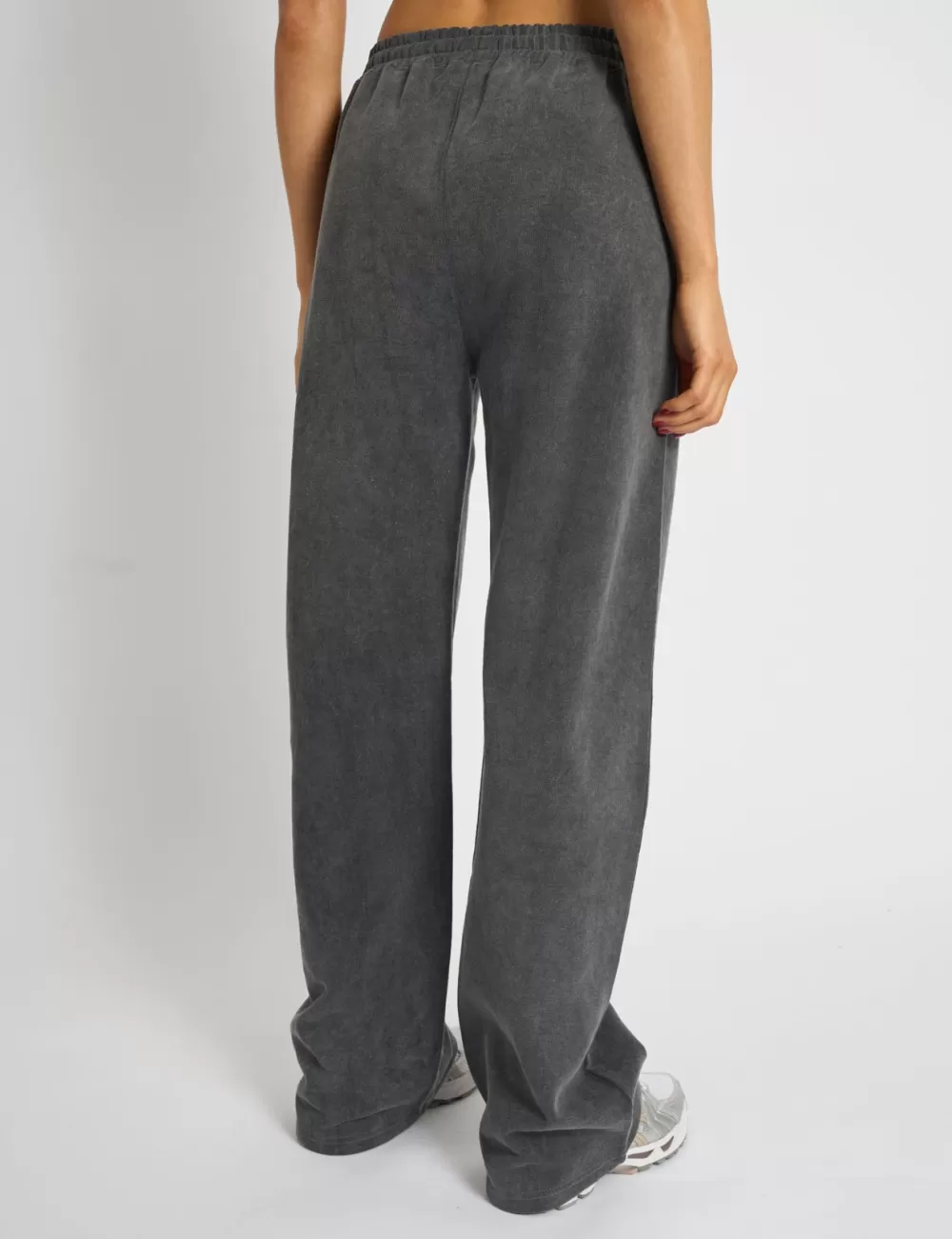 Outlet Public Desire Kaiia Studio Diamante Acid Wash Wide Leg Joggers Dark Grey Dark_grey