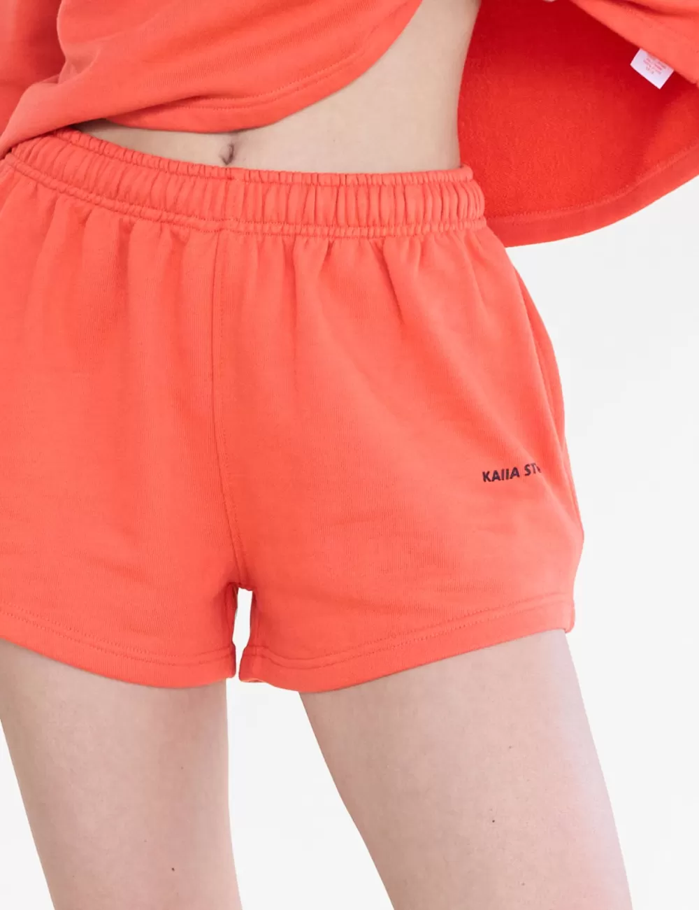 Store Public Desire Kaiia Studio Mini Sweat Shorts Orange