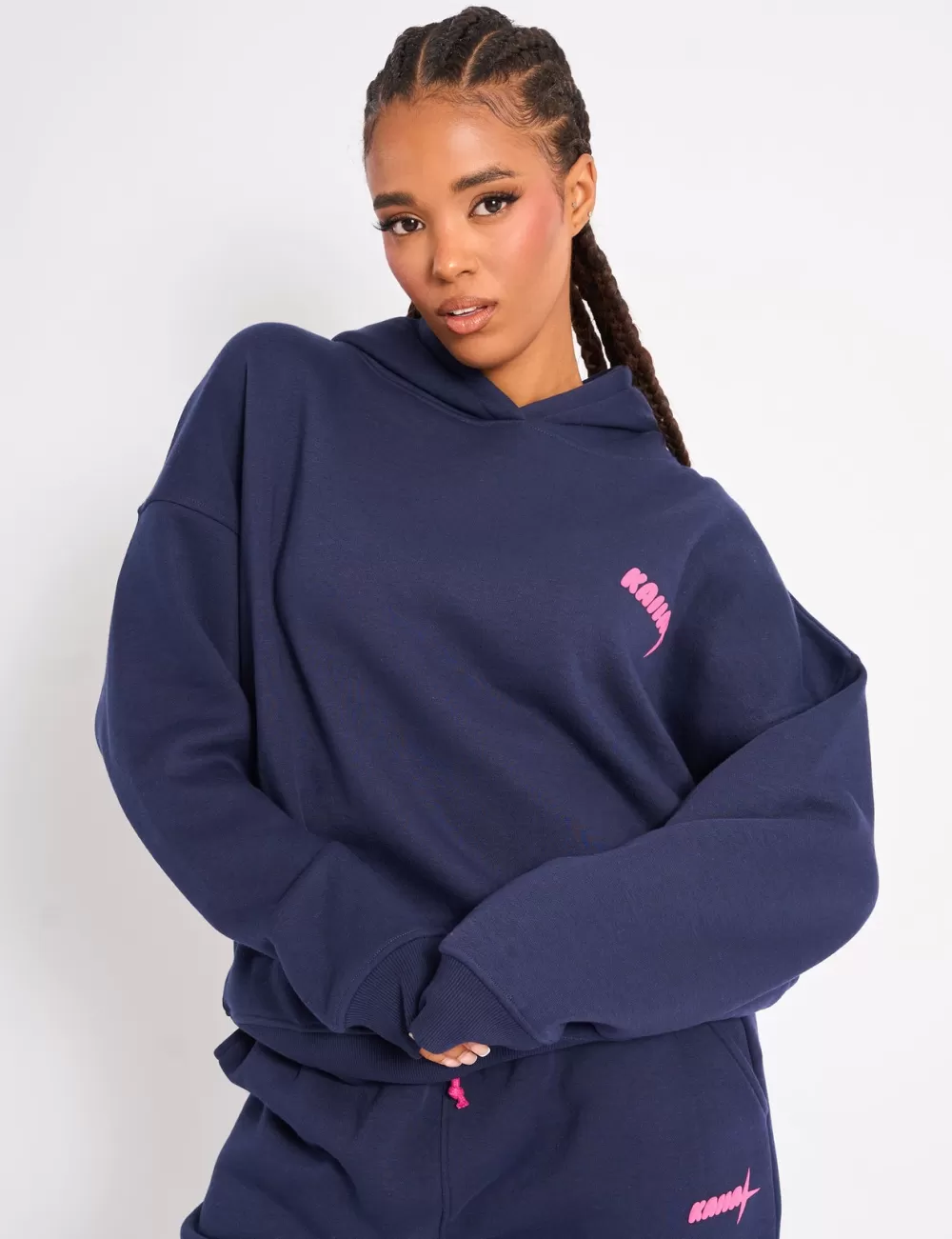 Store Public Desire Kaiia Studio Ombre Oversized Hoodie Navy
