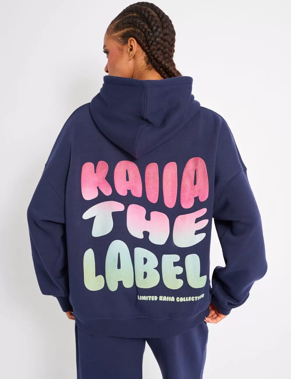 Store Public Desire Kaiia Studio Ombre Oversized Hoodie Navy