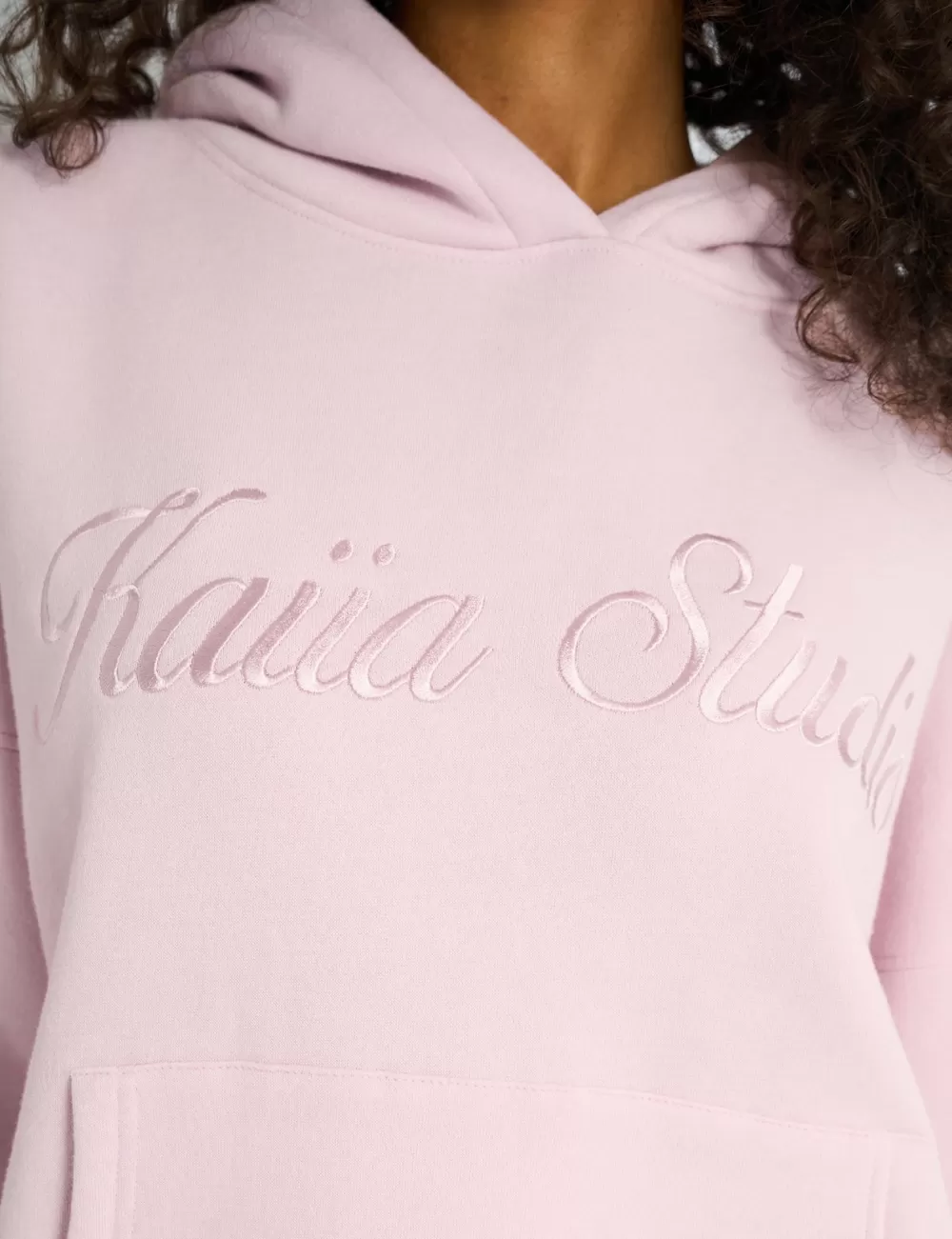 Flash Sale Public Desire Kaiia Studio Script Logo Oversized Hoodie Chai Pink