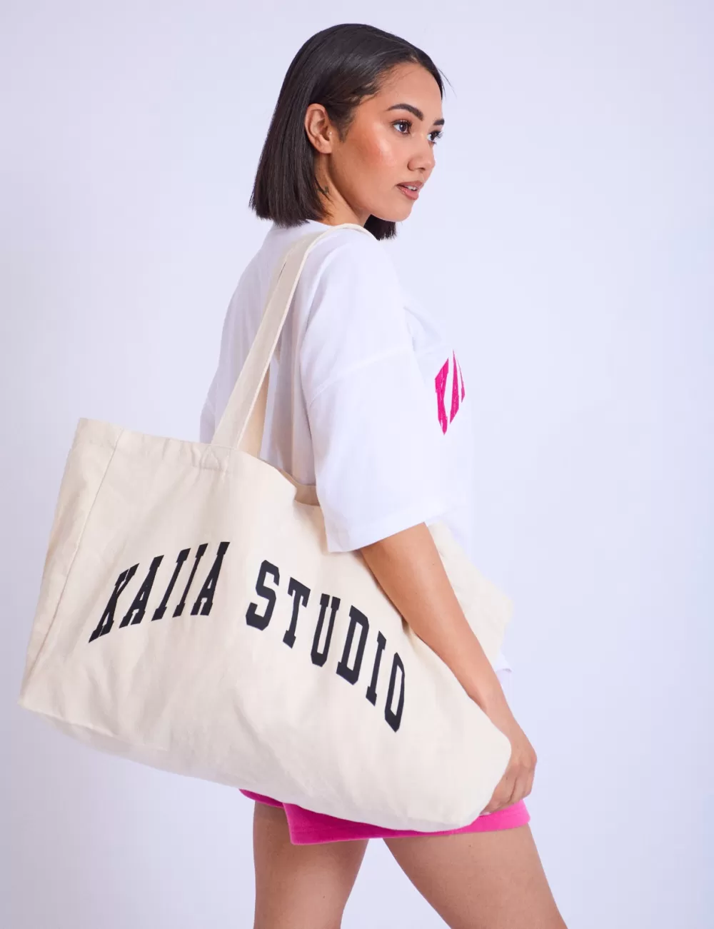 Best Public Desire Kaiia Studio Tote Bag Cream & Black Cream_black