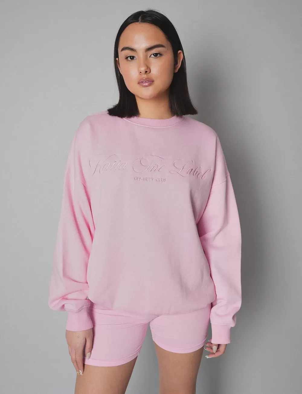 Sale Public Desire Kaiia the Label Logo Sweatshirt Pink