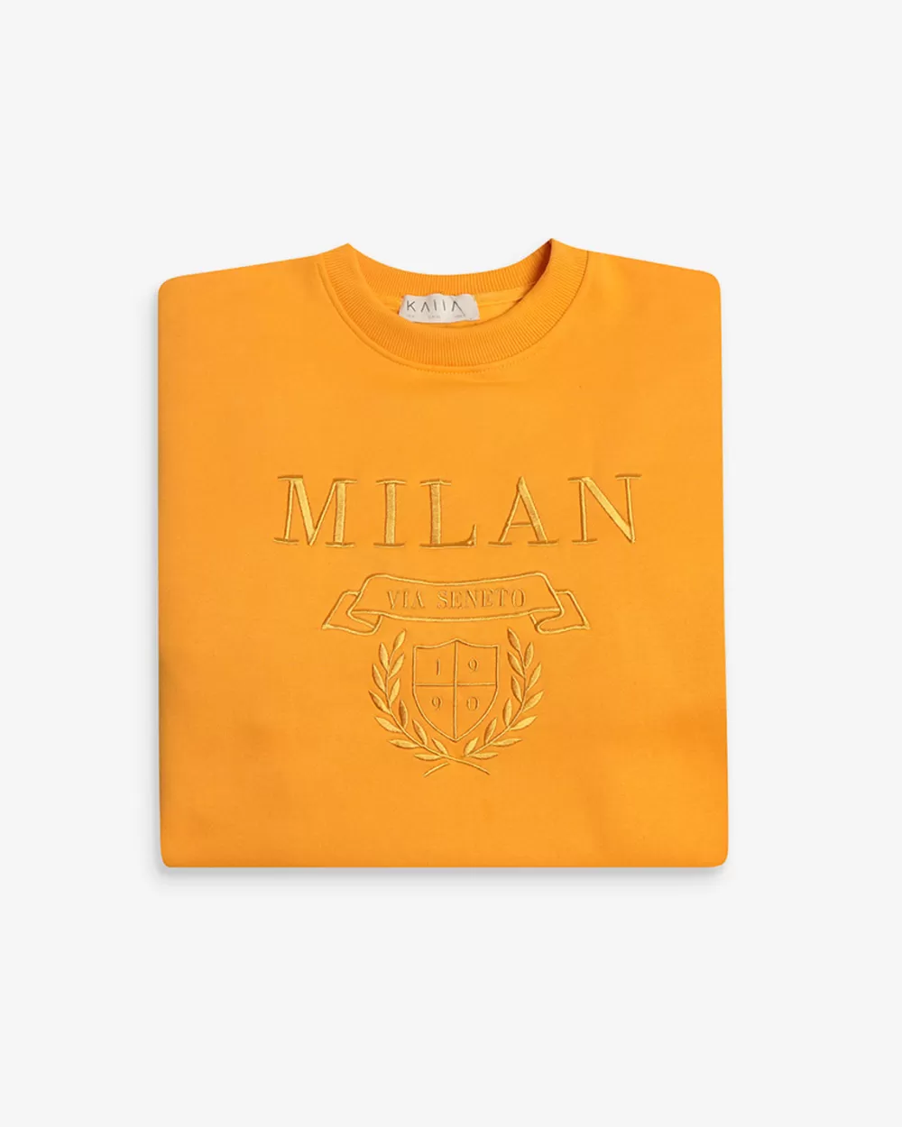 Cheap Public Desire Milan Tonal Embroidered Sweatshirts Mango Orange