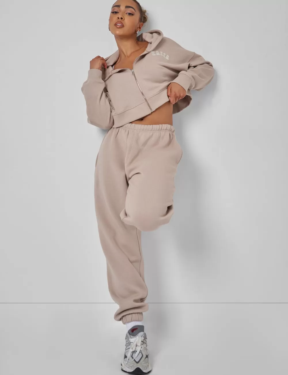 Sale Public Desire Relaxed Fit Cuffed Jogger Stone Neutral