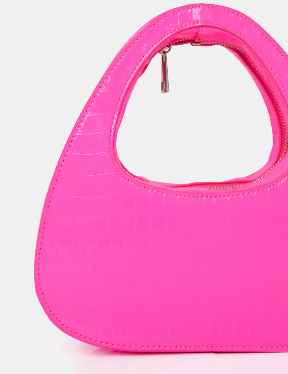 Online Public Desire The Arch Bright Croc Grab Bag Pink