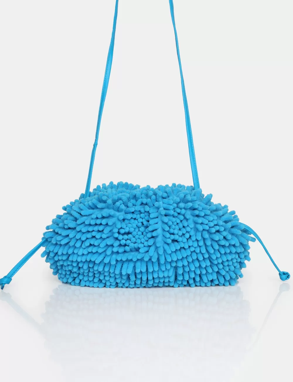 Fashion Public Desire The Ausha Chenille Clutch Bag Blue