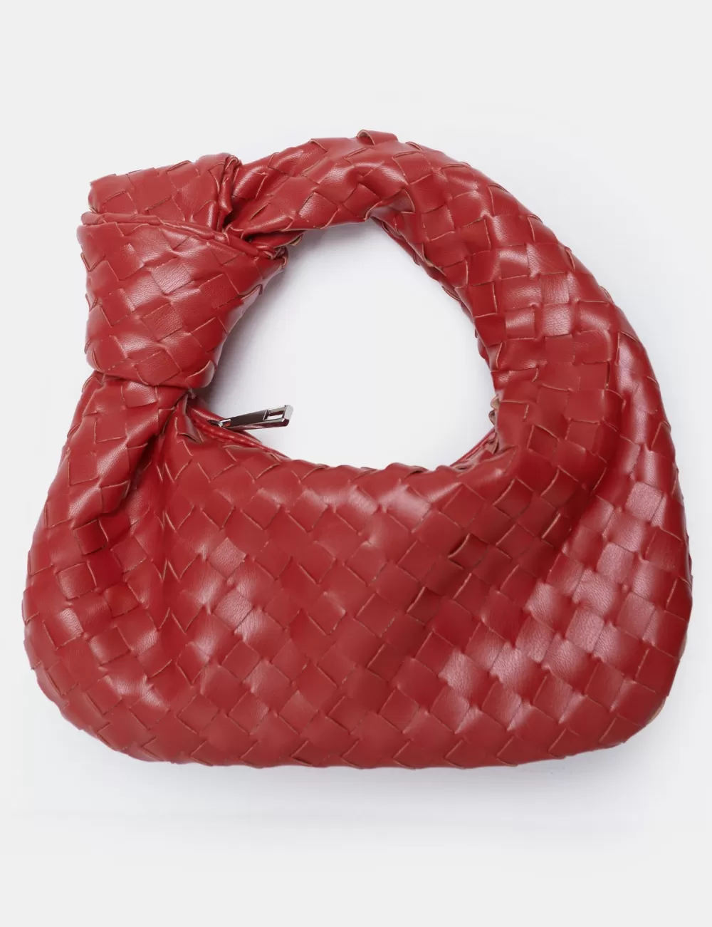 Hot Public Desire The Blame Woven Pu Knot Detail Mini Pu Bag Red