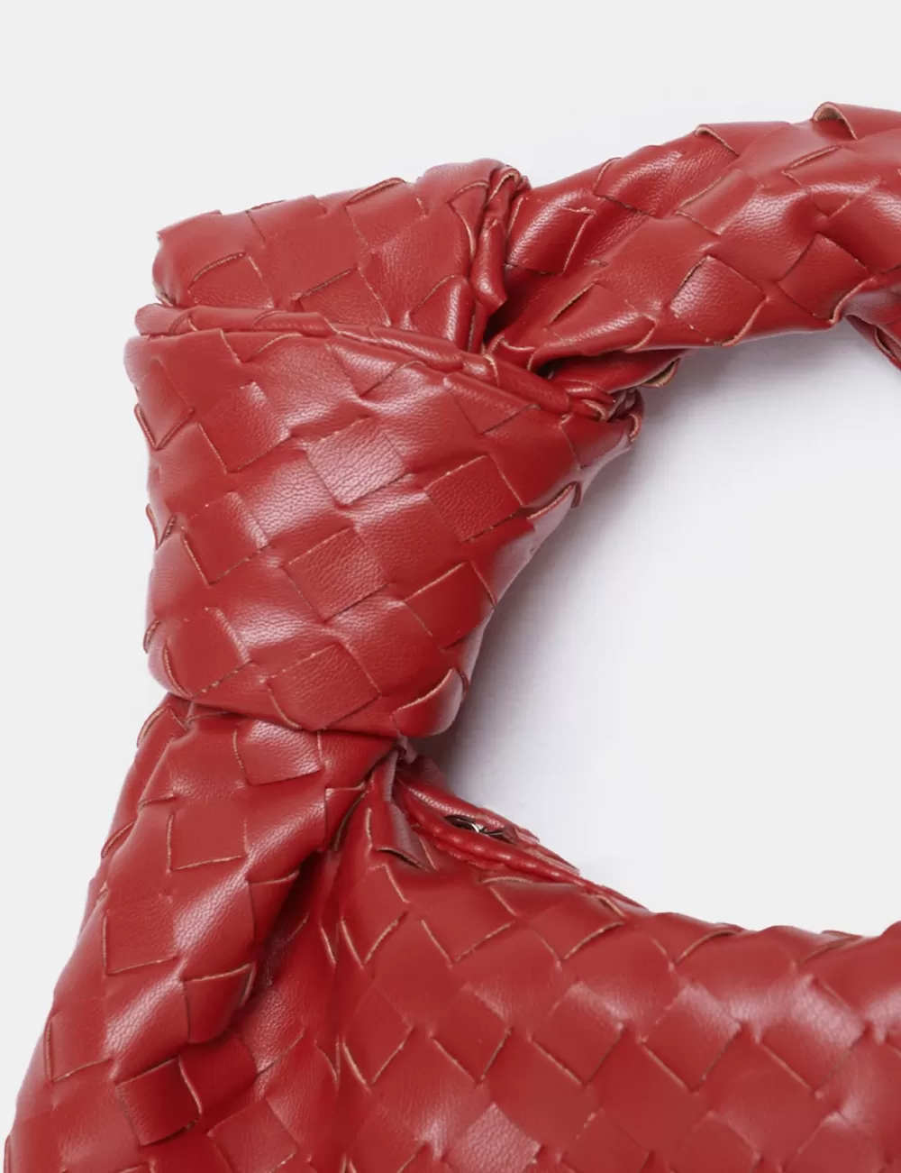 Hot Public Desire The Blame Woven Pu Knot Detail Mini Pu Bag Red