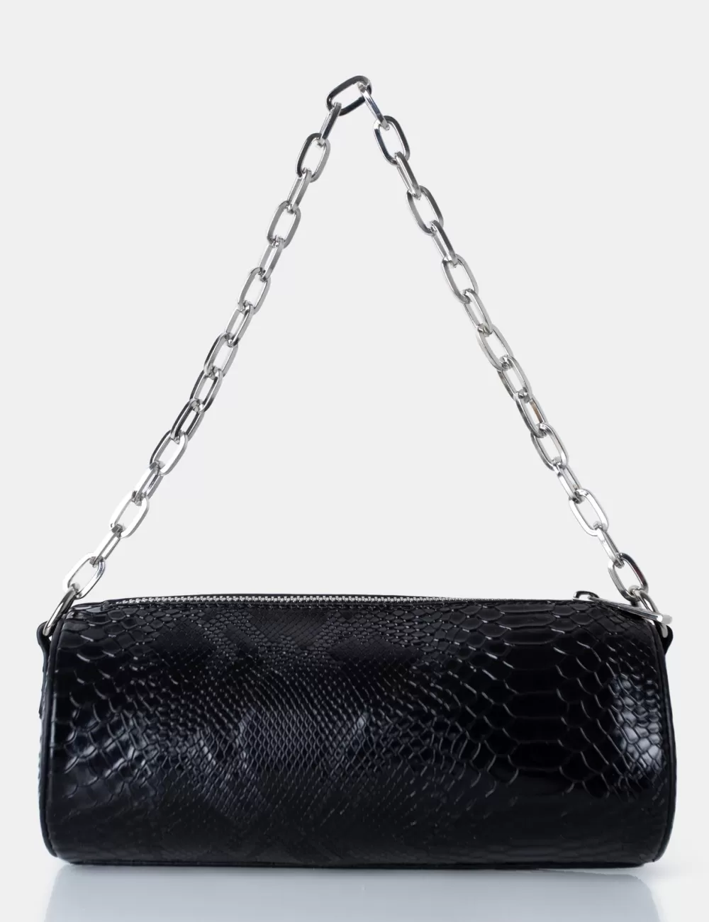 Online Public Desire The Claudia Black Croc Shoulder Bag