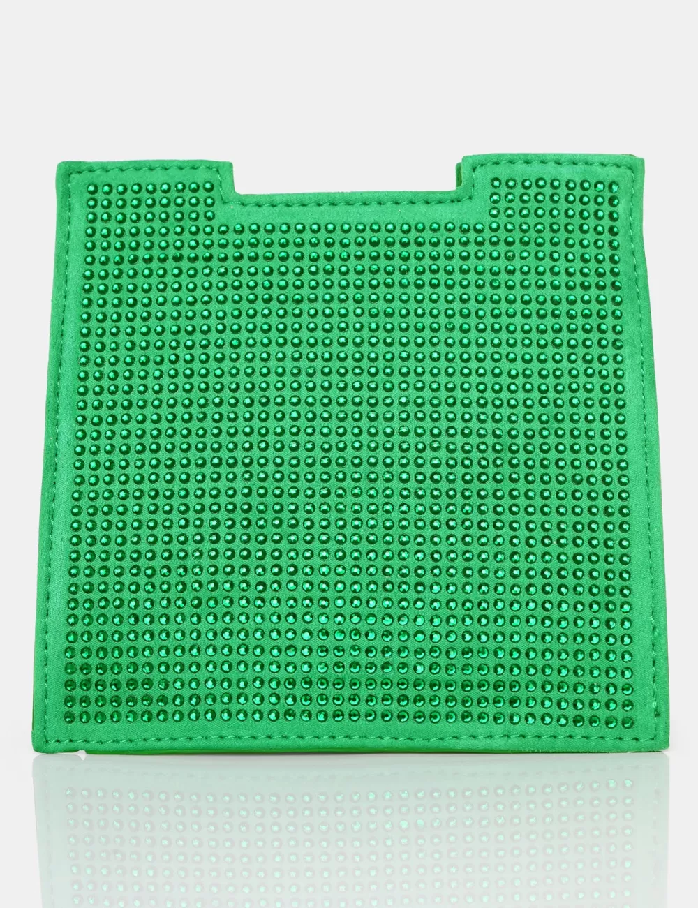 Cheap Public Desire The Montez Diamante Square Mini Evening Bags Green