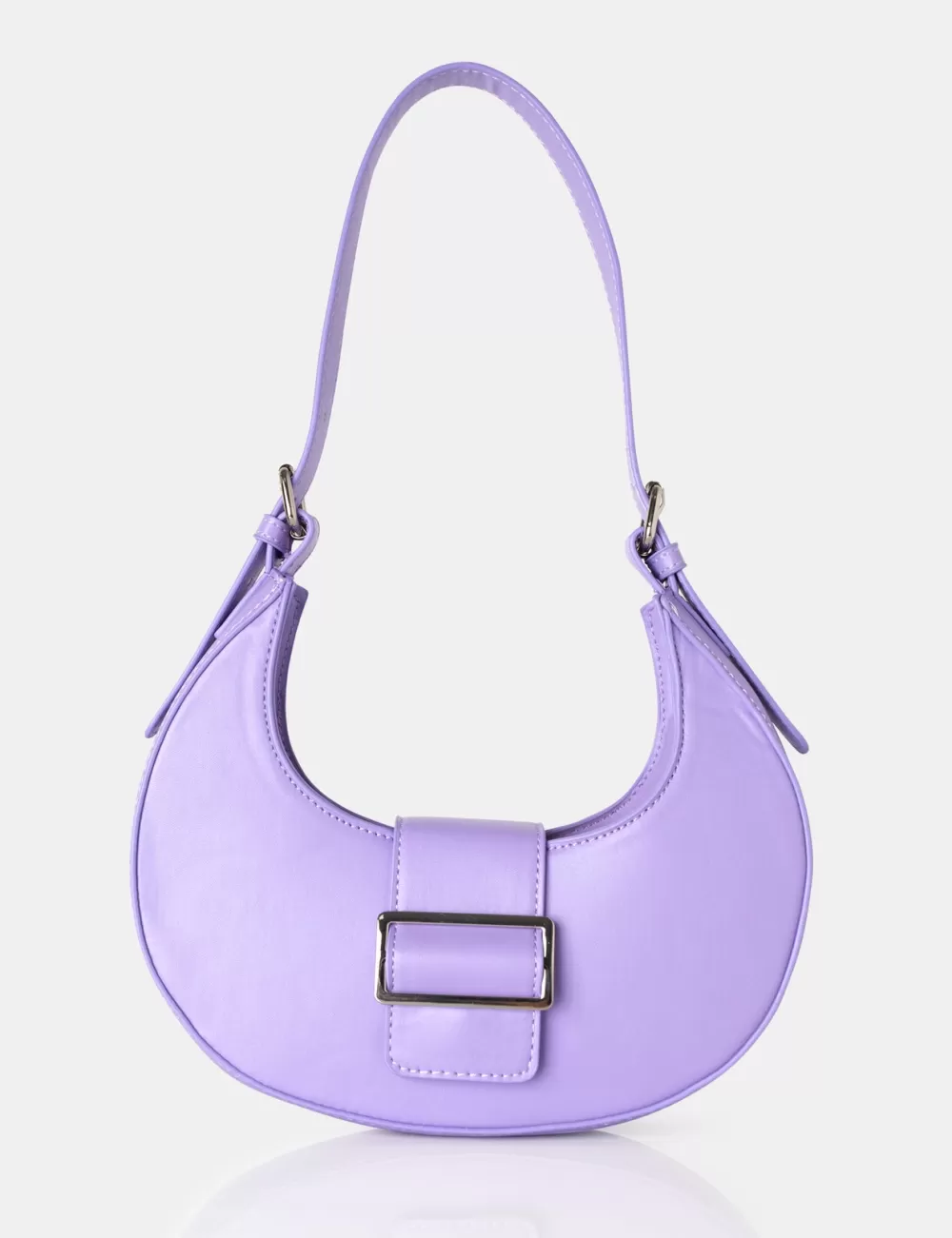 Store Public Desire The Sicily Soft Lilac Pu Buckle Feature Hobo Shoulder Bag Purple