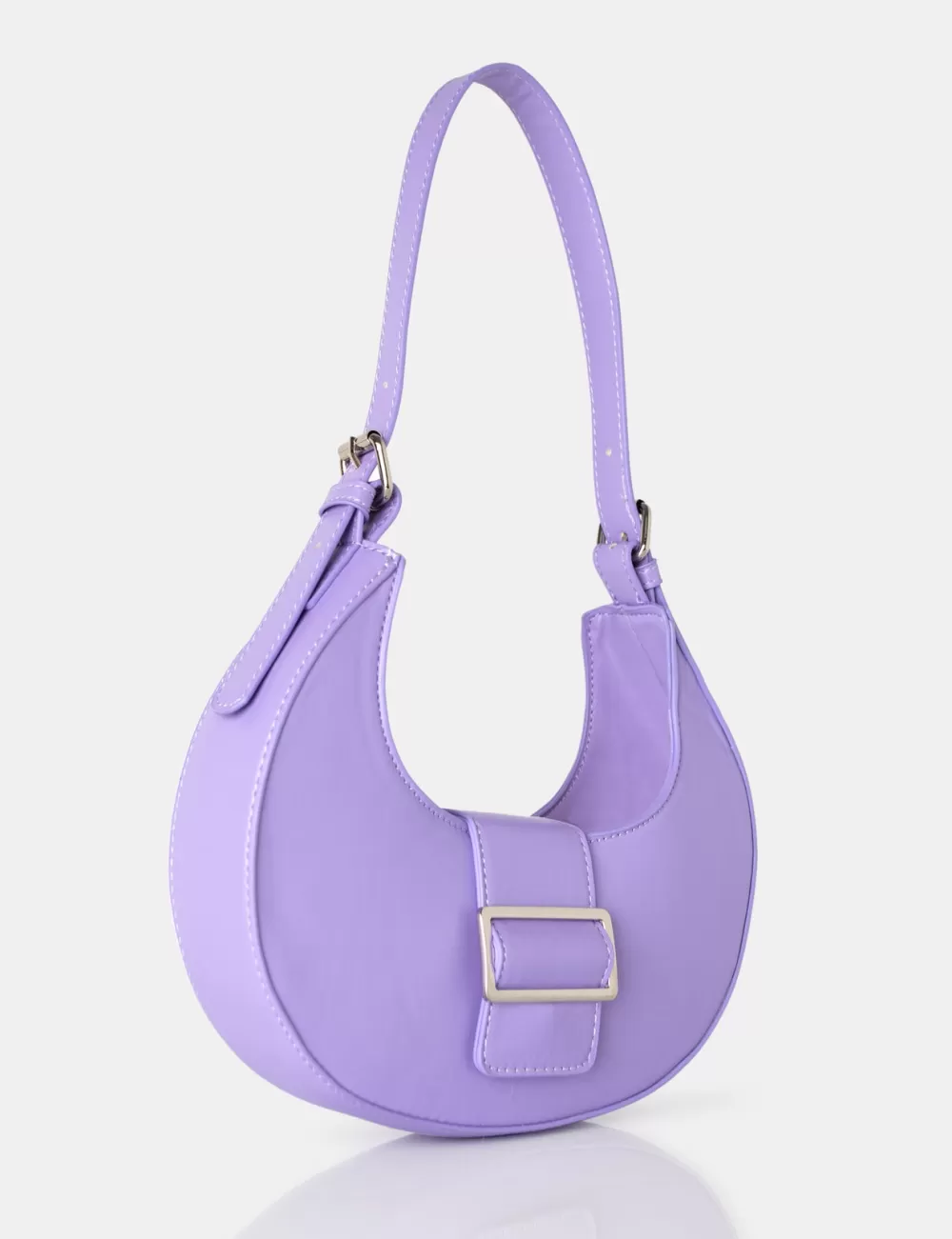 Store Public Desire The Sicily Soft Lilac Pu Buckle Feature Hobo Shoulder Bag Purple